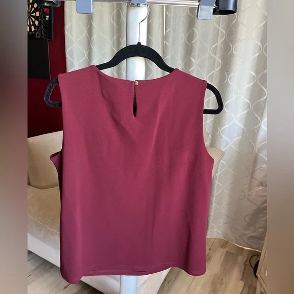 Calvin Klein Embellished Pleated Sleeveless
Top - Picture 3 of 4